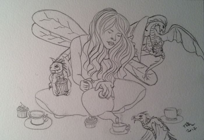 Fairy dragon playdate by Heather Kilgore
